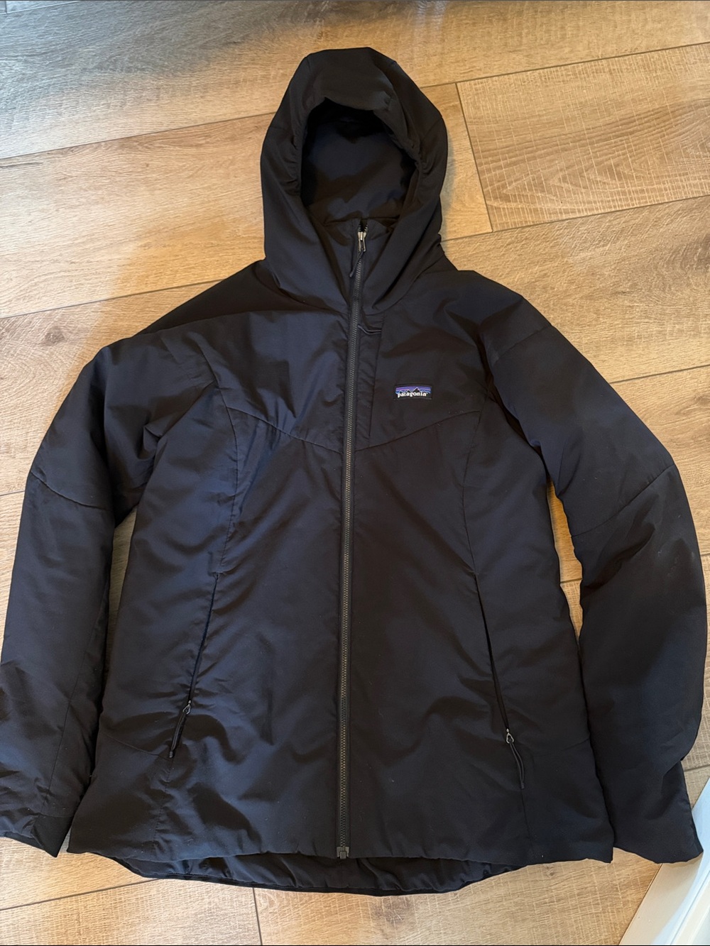 Patagonia Black Hooded Insulated Puffer Jacket
